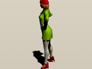girl in a hoodie 3Dプリントモデル
