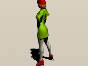 girl in a hoodie 3Dプリントモデル
