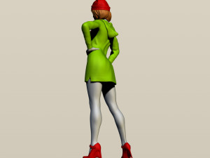 girl in a hoodie 3Dプリントモデル