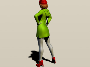 girl in a hoodie 3Dプリントモデル
