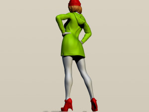 girl in a hoodie 3Dプリントモデル