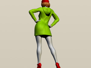 girl in a hoodie 3Dプリントモデル