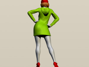 girl in a hoodie 3Dプリントモデル