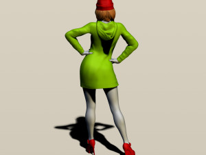 girl in a hoodie 3Dプリントモデル