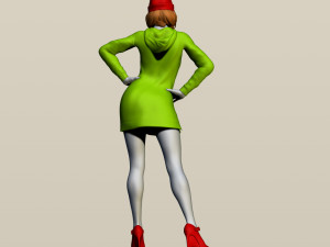 girl in a hoodie 3Dプリントモデル