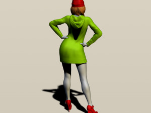 girl in a hoodie 3Dプリントモデル