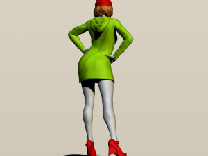 girl in a hoodie 3Dプリントモデル