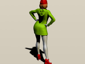 girl in a hoodie 3Dプリントモデル