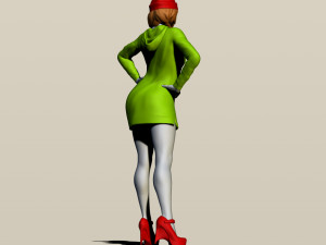 girl in a hoodie 3Dプリントモデル