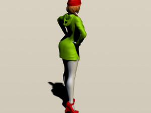 girl in a hoodie 3Dプリントモデル