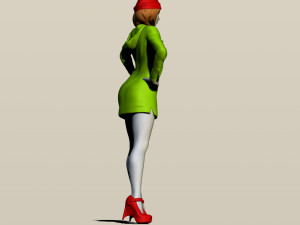 girl in a hoodie 3Dプリントモデル