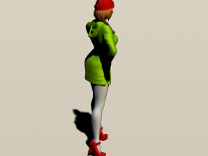 girl in a hoodie 3Dプリントモデル