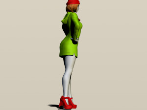 girl in a hoodie 3Dプリントモデル