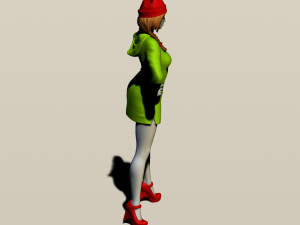 girl in a hoodie 3Dプリントモデル