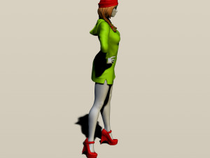 girl in a hoodie 3Dプリントモデル