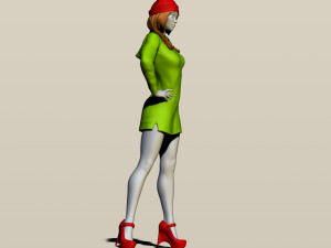 girl in a hoodie 3Dプリントモデル