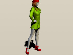girl in a hoodie 3Dプリントモデル