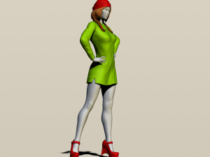 girl in a hoodie 3Dプリントモデル