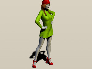 girl in a hoodie 3Dプリントモデル
