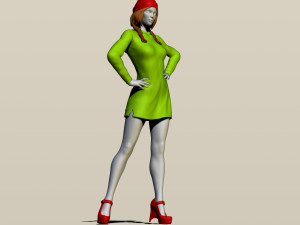 girl in a hoodie 3Dプリントモデル