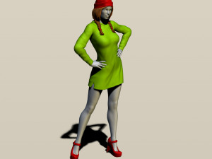 girl in a hoodie 3Dプリントモデル
