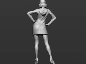 girl in a hoodie 3Dプリントモデル