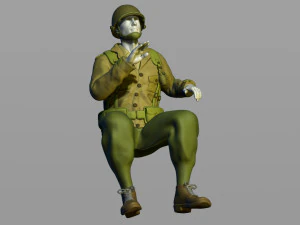 american army military driver second world war 3D Print Model