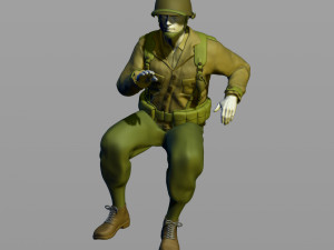 american army military driver second world war 3D Baskı Modeli