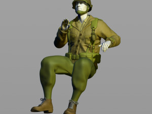 american army military driver second world war 3D Baskı Modeli