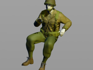 american army military driver second world war 3D Baskı Modeli