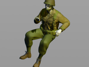 american army military driver second world war 3D Baskı Modeli