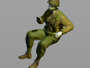 american army military driver second world war 3D Baskı Modeli