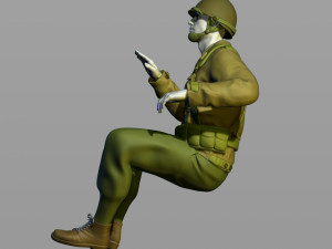 american army military driver second world war 3D Baskı Modeli