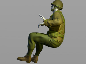 american army military driver second world war 3D Baskı Modeli