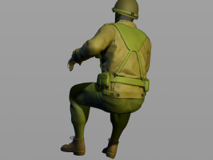 american army military driver second world war 3D Baskı Modeli