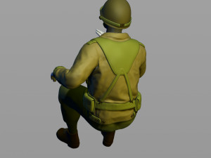 american army military driver second world war 3D Baskı Modeli