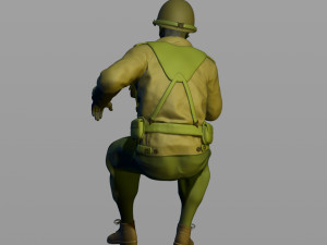 american army military driver second world war 3D Baskı Modeli