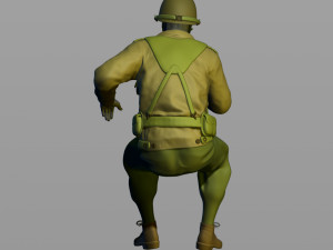 american army military driver second world war 3D Baskı Modeli