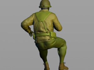 american army military driver second world war 3D Baskı Modeli