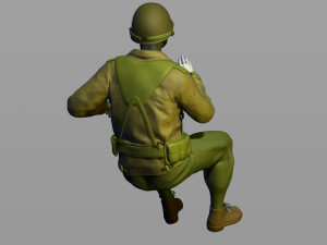 american army military driver second world war 3D Baskı Modeli