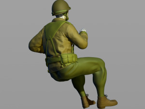 american army military driver second world war 3D Baskı Modeli