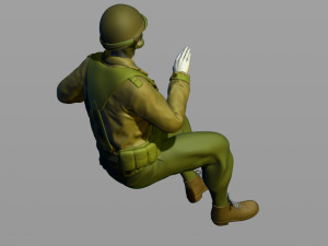 american army military driver second world war 3D Baskı Modeli
