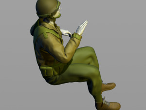 american army military driver second world war 3D Baskı Modeli