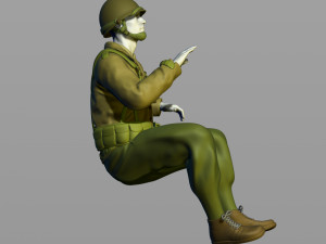 american army military driver second world war 3D Baskı Modeli