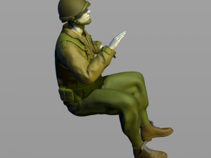 american army military driver second world war 3D Baskı Modeli