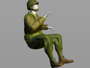 american army military driver second world war 3D Baskı Modeli