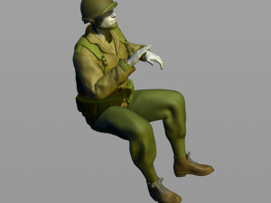 american army military driver second world war 3D Baskı Modeli
