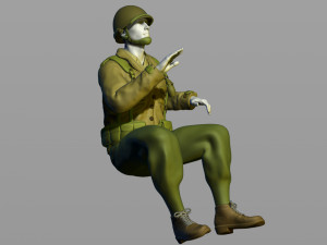 american army military driver second world war 3D Baskı Modeli