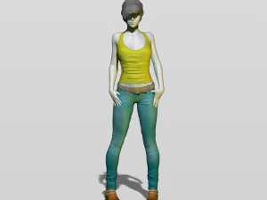 shy girl 3D Print Model