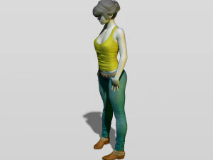 shy girl 3D Print Model